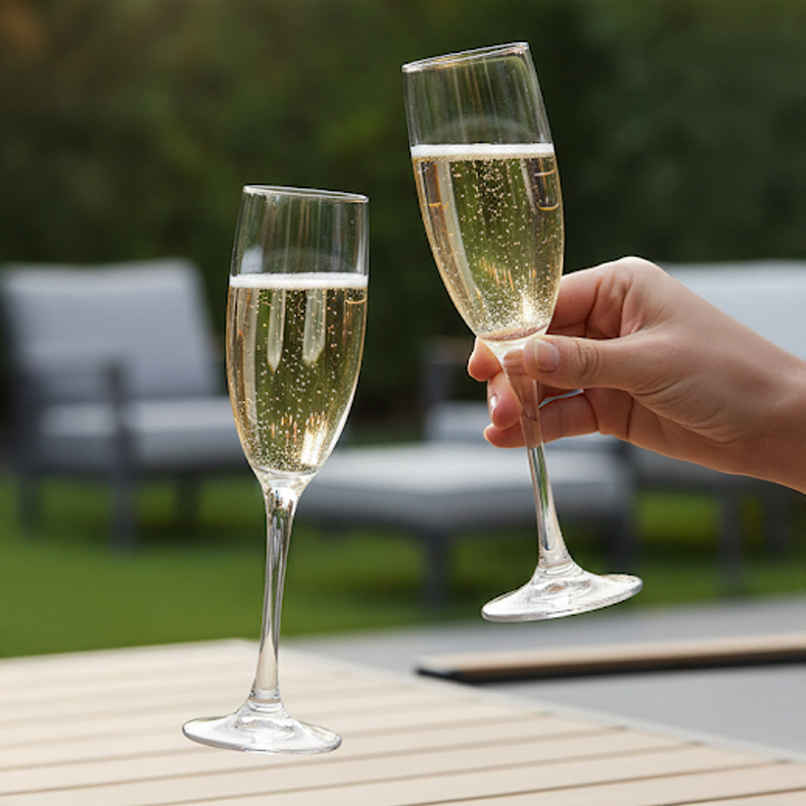 Infinity Champagne Flute Glass Set | Set of 2 | Durable & Elegant | 190 ml | Sanjeev Kapoor Infinity Champagne Flute Glass Set | Set of 2 | Durable & Elegant | 190 ml | Sanjeev Kapoor