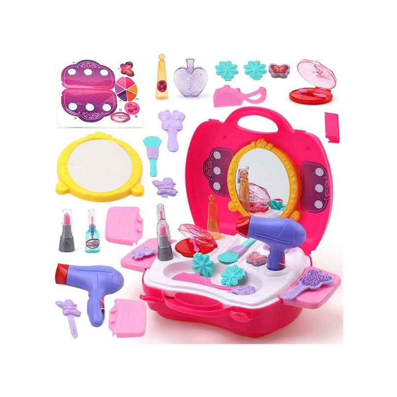 Toyshine Carry Along Beauty Set Toy with Briefcase and Accessories, (Multicolour) Toyshine Carry Along Beauty Set Toy with Briefcase and Accessories, (Multicolour)