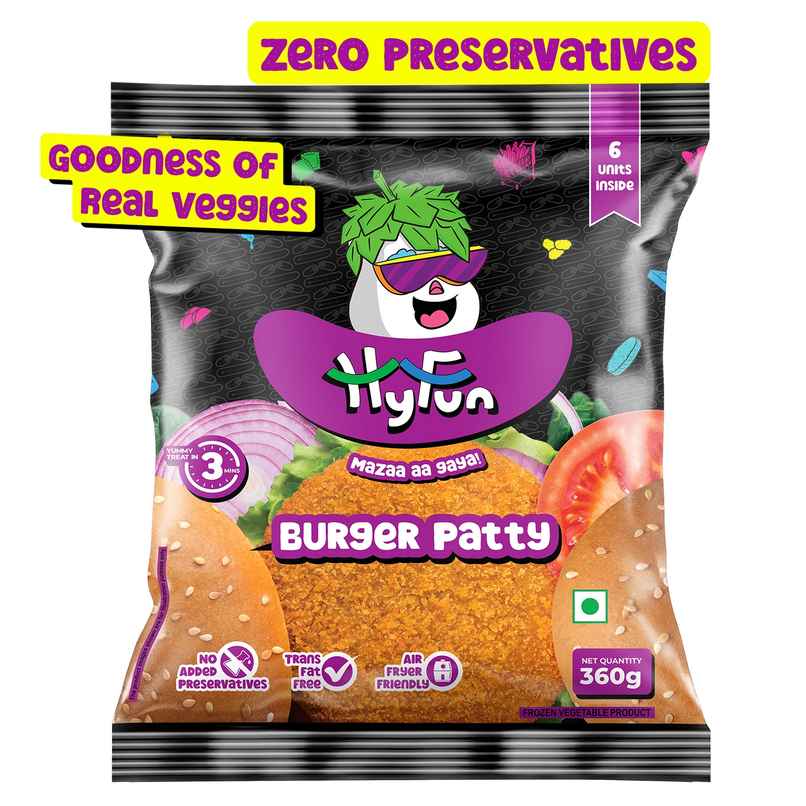 HyFun Veg Burger Patty, Quick & Easy | Frozen HyFun Veg Burger Patty, Quick & Easy | Frozen