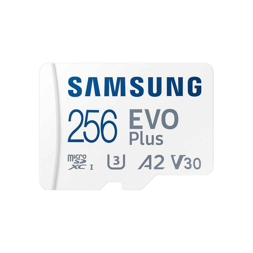 Samsung Evo Plus 256Gb Microsdxc Uhs-Iu3 160Mb/S Fullhd & 4Kuhd Memory Card With Adapter