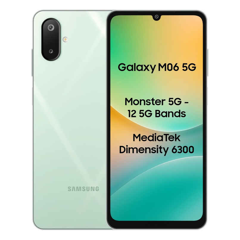 Samsung Galaxy M06 5G age Green, 4GB RAM, 64GB Storage Media Tek Dimensity 6300 Samsung Galaxy M06 5G age Green, 4GB RAM, 64GB Storage Media Tek Dimensity 6300