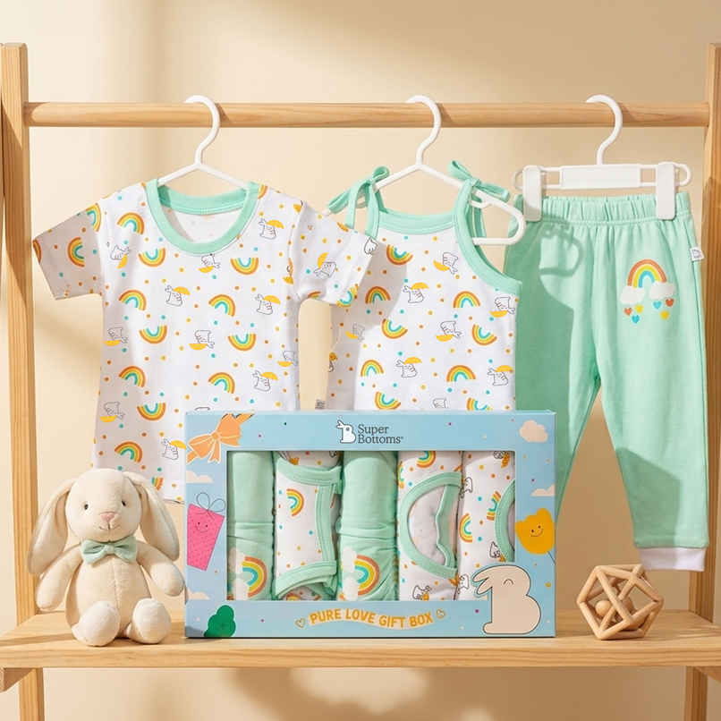 SuperBottoms Pure Love Gift Set For Newborn (0-6 Months) Boys & Girls