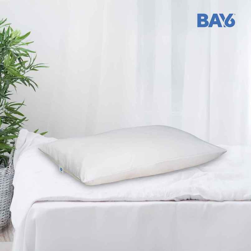 BAY6 Polyfill Fiber Pillow - White, Standard Size | 60 x 40 cm, Pack Of 1 BAY6 Polyfill Fiber Pillow - White, Standard Size | 60 x 40 cm, Pack Of 1