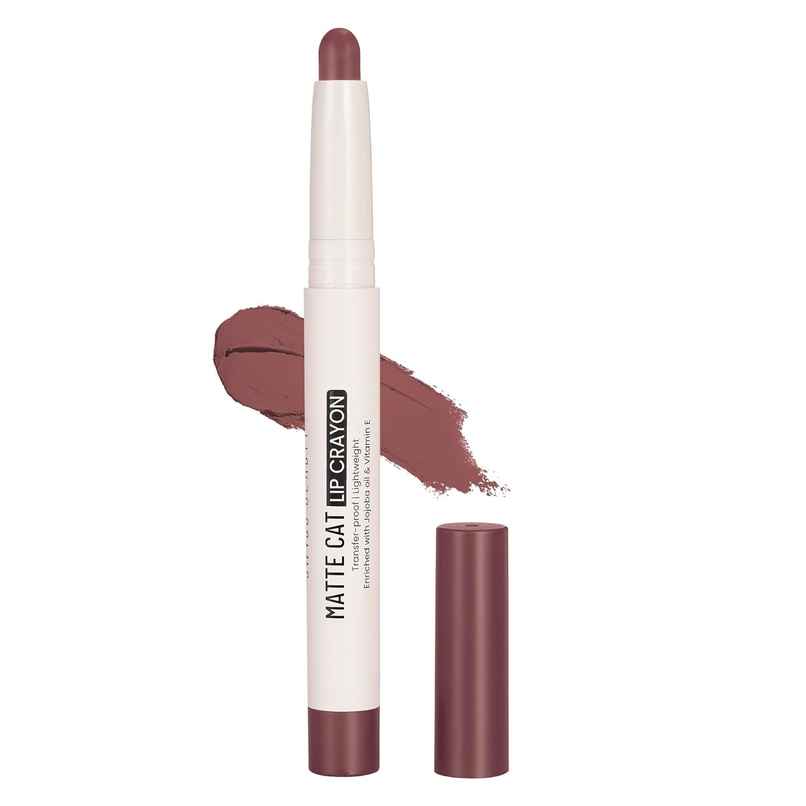 Swiss Beauty Non Transfer Matte Cat Lip Crayon | Brick Shell