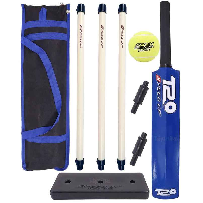 Toyshine T-20 Cricket Kit with Bat | 4 | Blue