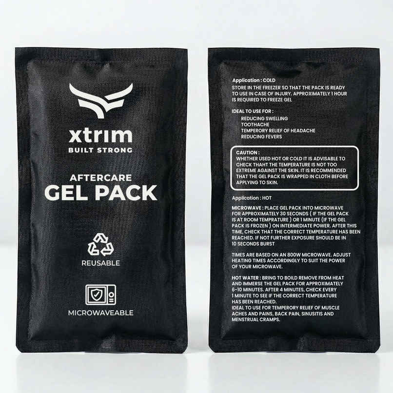 Xtrim Reusable Hot & Cold Gel Pack | Flexible Ice & Heat Therapy Pack | Pain Relief | Leak-Proof Xtrim Reusable Hot & Cold Gel Pack | Flexible Ice & Heat Therapy Pack | Pain Relief | Leak-Proof