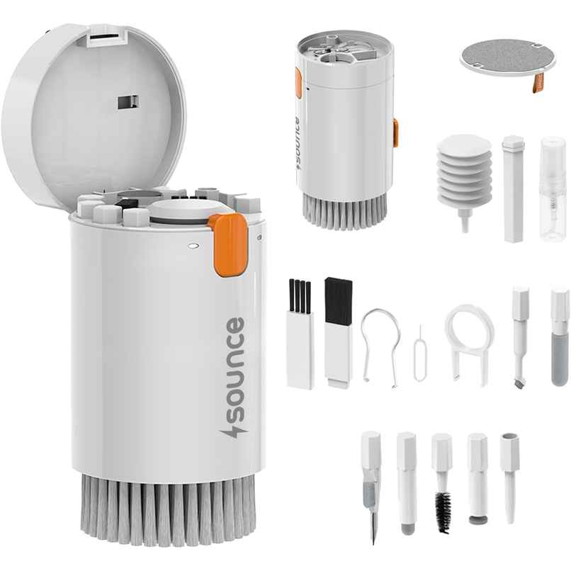 Sounce 20 in 1 Multi Use Laptop & Gadget Cleaning kit with Dust Removal Blown - White Sounce 20 in 1 Multi Use Laptop & Gadget Cleaning kit with Dust Removal Blown - White