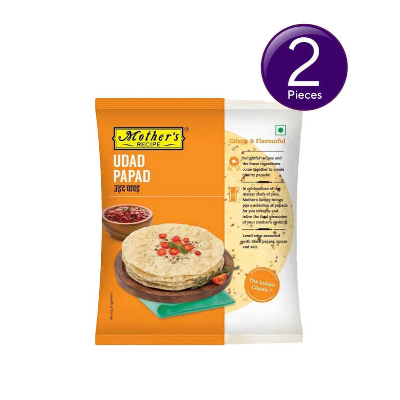 Mother's Recipe Plain Udad Papad Pouch Combo