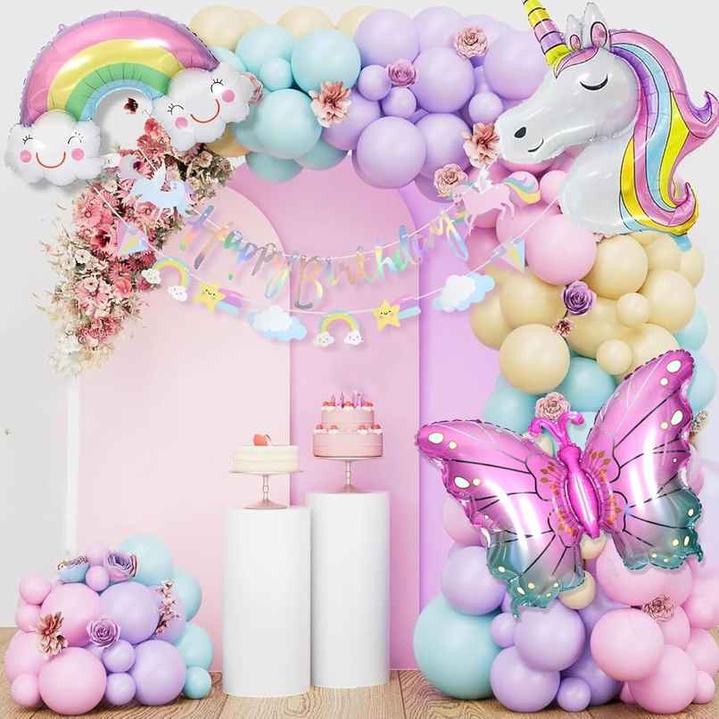 Unicorn Theme Birthday Decor With Foil Balloon | By Special You