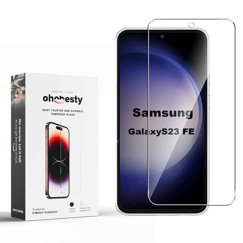 OHONESTY Tempered Glass for Samsung S23 FE 5G| Scratch-Resistant Screen Protector OHONESTY Tempered Glass for Samsung S23 FE 5G| Scratch-Resistant Screen Protector