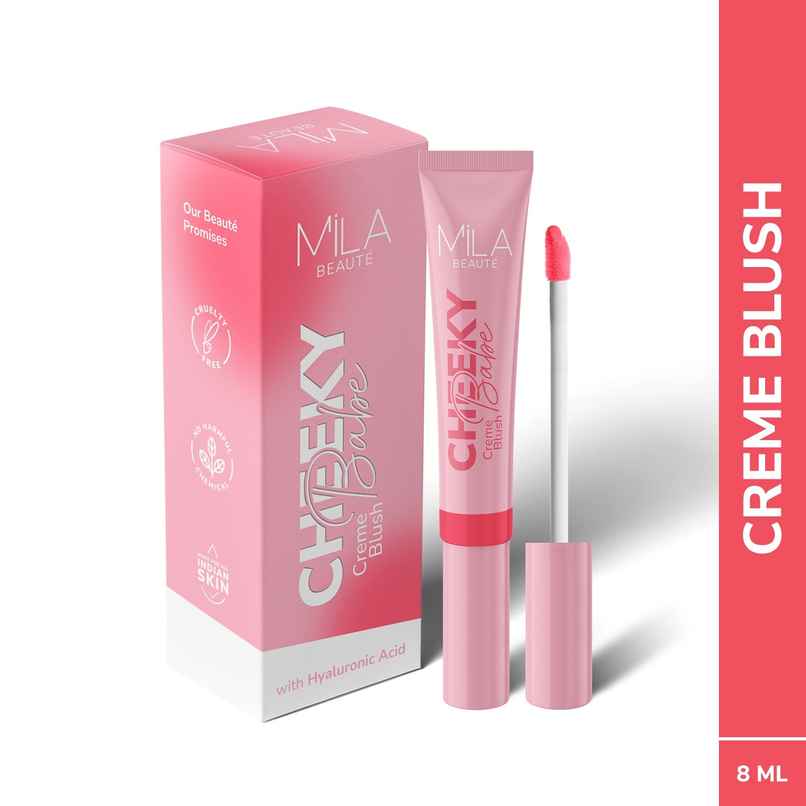 Mila Beaute Cheeky Babe Cream Blush I Hyaluronic Acid I Wand I Highly Pigmented | So Pink
