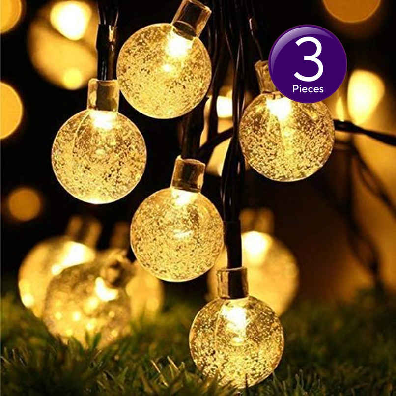 Quace Crystal Ball Warm White String Light Combo