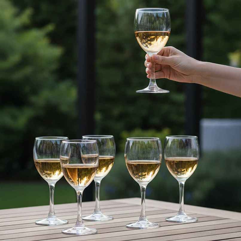 Infinity Wine Goblet | Set of 6 Piece | 195 ml | Sanjeev Kapoor