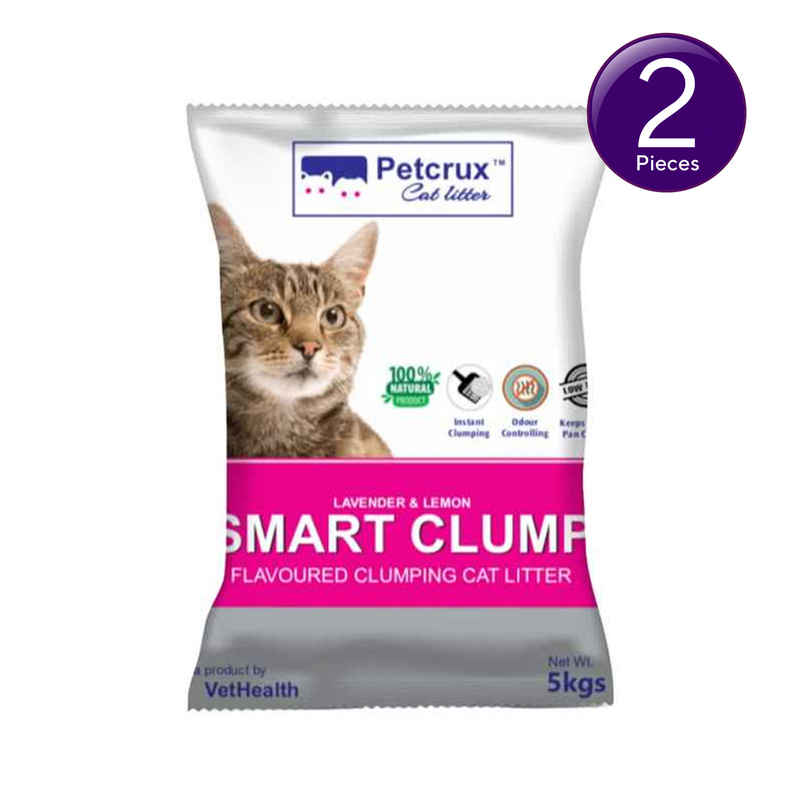 Petcrux Smart Clump Bentonite  Cat Litter 5 Kg (Pack of 2) Combo