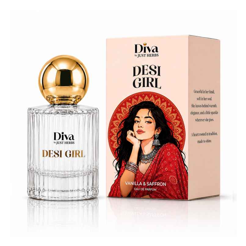 Just Herbs Diva Desi Girl Eau De Parfum | Premium Women's Perfume | Long Lasting Fresh Fragrance