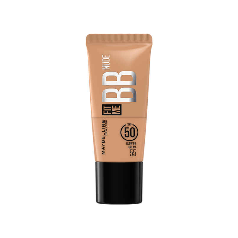 Maybelline Fit Me BB Nude Glow BB Cream, SPF 50 + 24H Hydration - 55