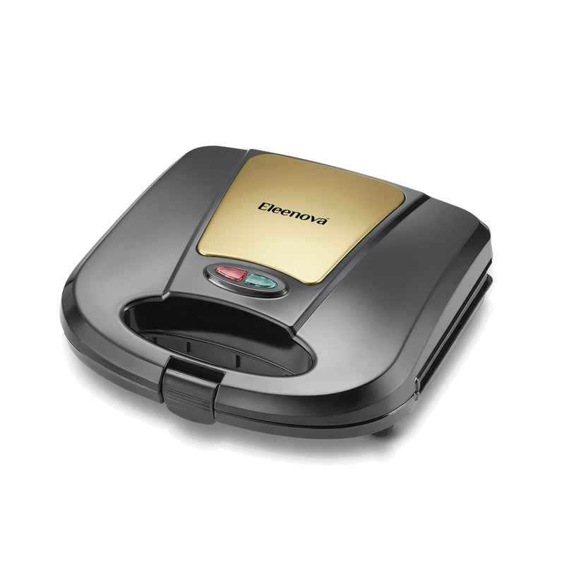 Eleenova Crown 800 W Sandwich Maker-Die-Cast Plates, Non-Stick, Energy-Efficient
