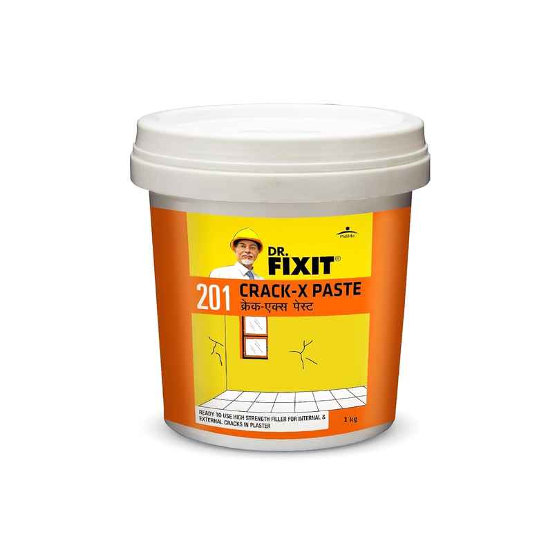 Dr. Fixit Acrylic Crack X Paste 1kg-Ready-To-Use Crack Filler for Walls, Roofs & Surfaces