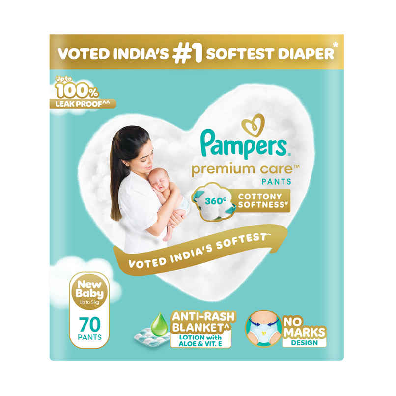 Pampers Premium Care Pants XS 70| No Marks Design | India's Softest Diaper Pampers Premium Care Pants XS 70| No Marks Design | India's Softest Diaper