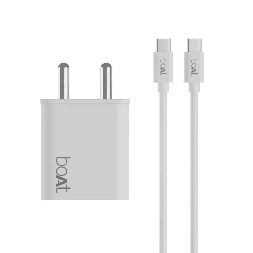 boAt 22.5W Dual Port Charger w/ 18W Quick Charge 3.0, Smart IC Protection & Auto Detection (White)