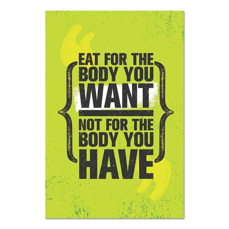 Paper Plane Design Motivational Gym Workout Posters For Wall | Size 12 x 18 Inch | D10