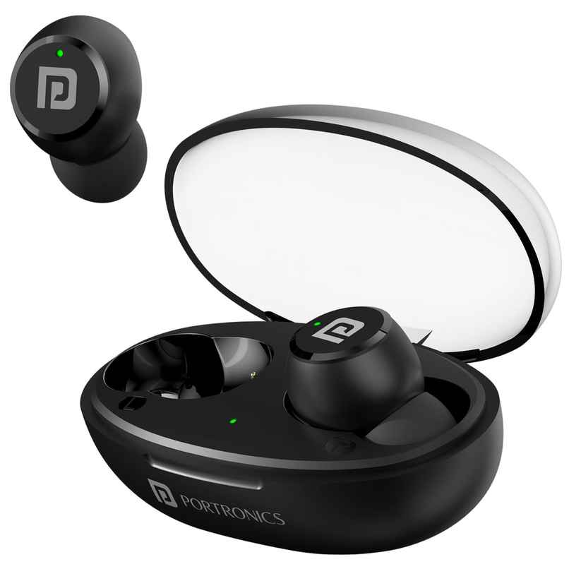 Portronics Harmonics Twins S13 in Ear TWS Earbuds with Mic, 24H Playtime, Game/Music Mode, Touch Control, 8mm Driver, Bluetooth 5.3v,IPX5 Water Resistance, Type C Fast Charging - Black Portronics Harmonics Twins S13 in Ear TWS Earbuds with Mic, 24H Playtime, Game/Music Mode, Touch Control, 8mm Driver, Bluetooth 5.3v,IPX5 Water Resistance, Type C Fast Charging - Black