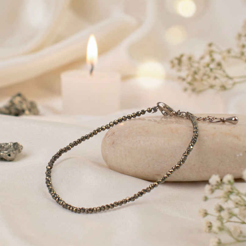 Astrotalk Raw Pyrite Anklet