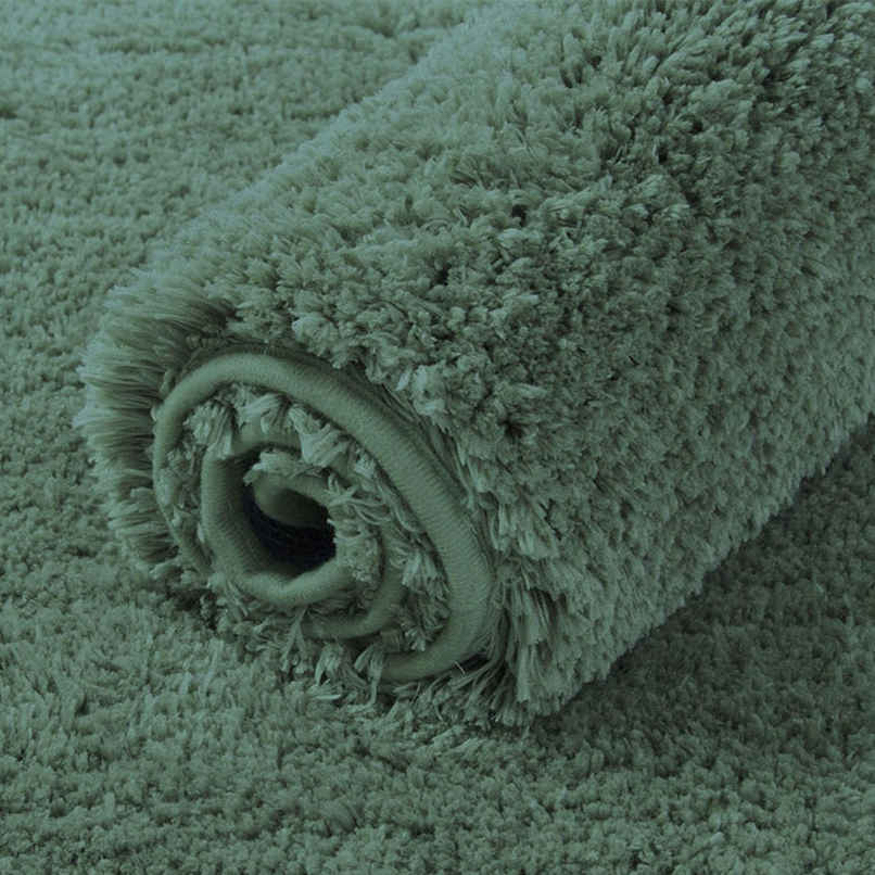 Casacraft by Pepperfry Microfibre Anti- Skid Door Mat | 43 x 31 cm | Green Solid