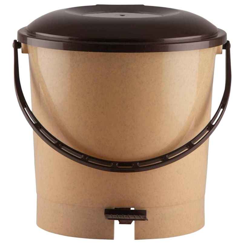 Kuber Industries Plastic 7 L Pedal Dustbin With Handle | For Home-Kitchen-Office-Bathroom | Peach Kuber Industries Plastic 7 L Pedal Dustbin With Handle | For Home-Kitchen-Office-Bathroom | Peach