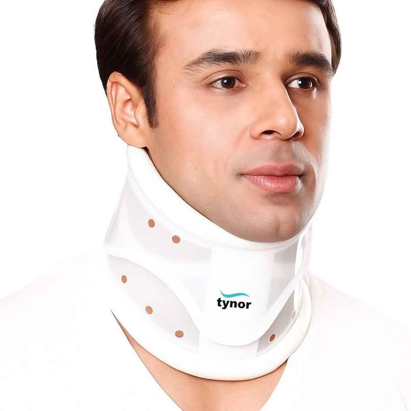 Tynor Cervical Collar Hard Adjustable White S