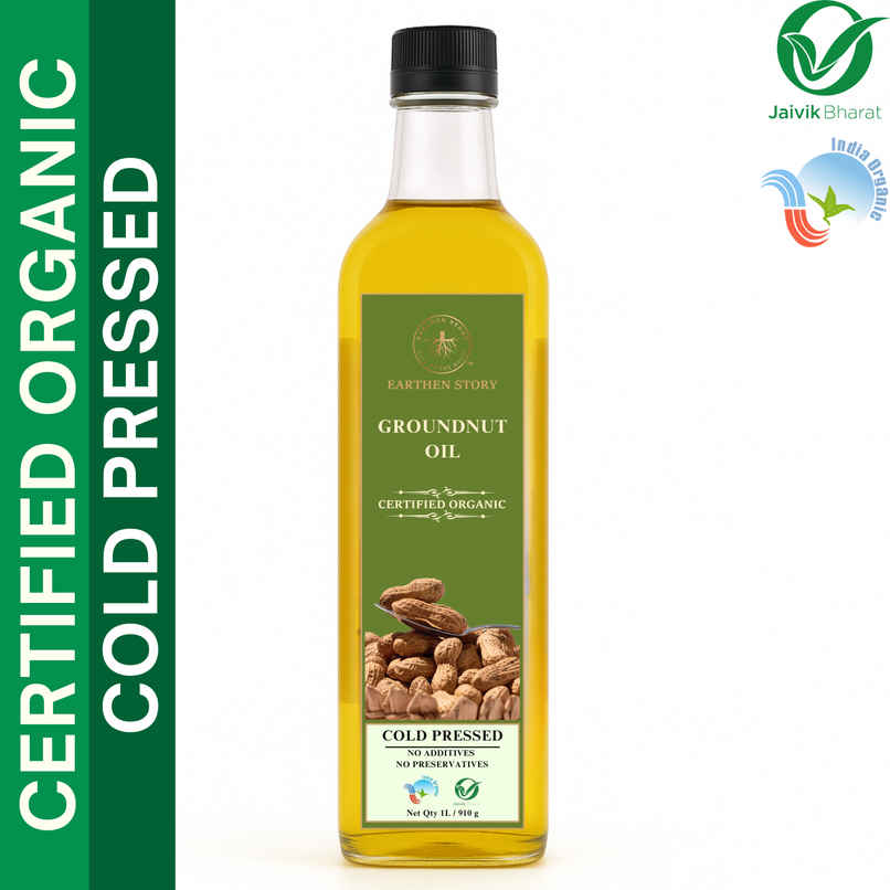 Earthen Story Organic Groundnut (Peanut) Cold Pressed Oil| Organic | Peanut Oil