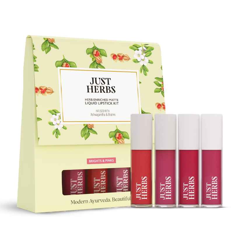 Just Herbs Herb-Enriched Matte Liquid Lipstick | Ayurvedic | Red & Bold | Hydrating & Lightweight