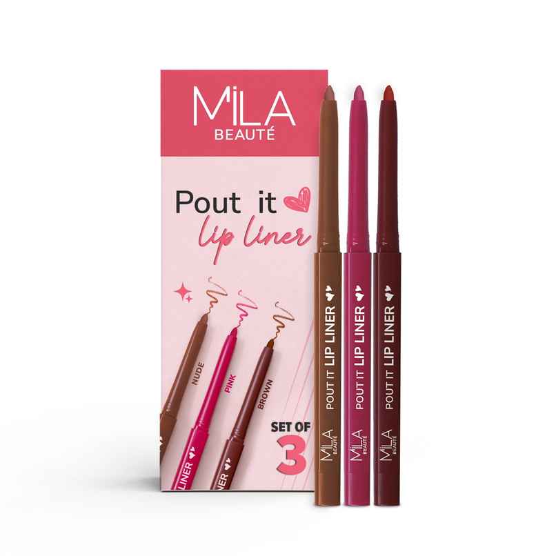 Mila Beaute Pout It Lip Liner | Highly Pigmented | Non Drying Formula | Enriched with Squalene