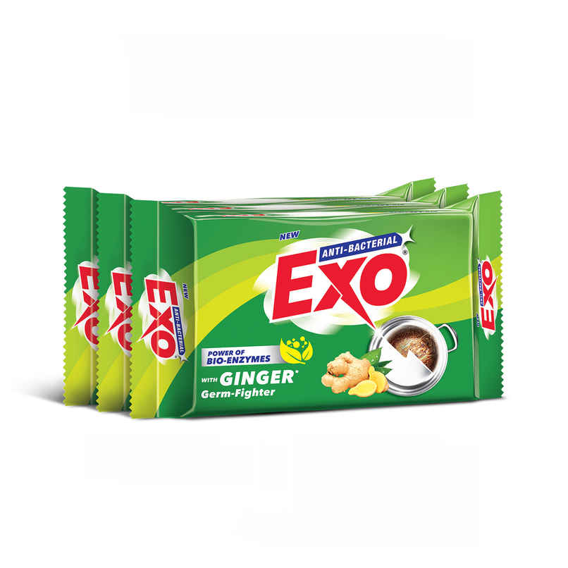Exo Anti-Bacterial Dishwash Bar, Ginger With Power of Bio-Enzymes