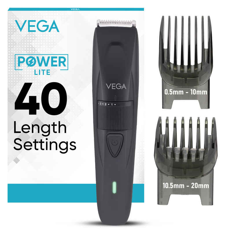 Vega Power Lite Beard Trimmer for Men with 90 mins Runtime, 2 Comb Attachment, USB Type C (VHTH-38) Vega Power Lite Beard Trimmer for Men with 90 mins Runtime, 2 Comb Attachment, USB Type C (VHTH-38)