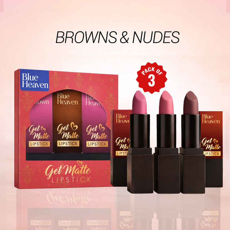 Blue Heaven Get Matte Lipstick Soft Matte Finish | Brown & Nude