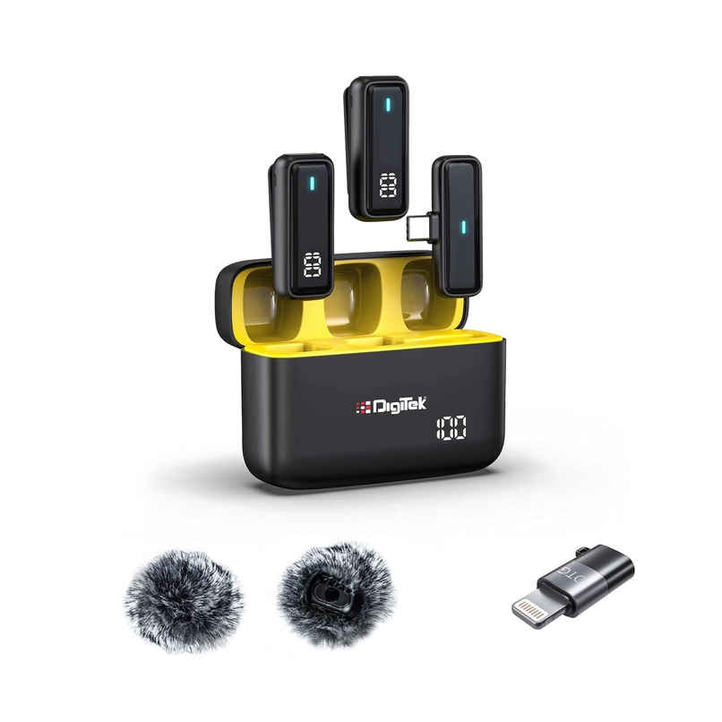 Digitek Dwm 105 2 In 1 Wireless Microphone System With Anc Mode