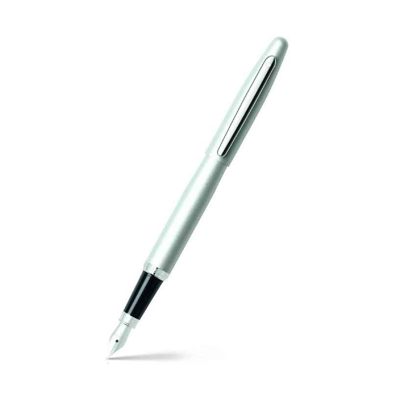 Sheaffer Fountain Pen | Medium Nib | Chrome Plated Trims | Strobe Silver Sheaffer Fountain Pen | Medium Nib | Chrome Plated Trims | Strobe Silver