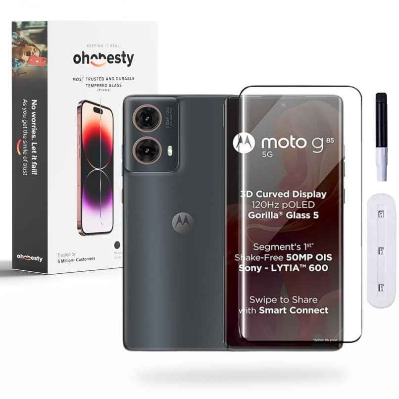 Ohonesty Ultra HD Clarity UV Tempered Glass for Moto G85/50 Fusion