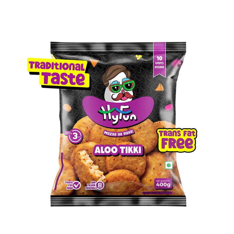 HyFun Aloo Tikki, Real Desi Taste, Potato Snack | Frozen