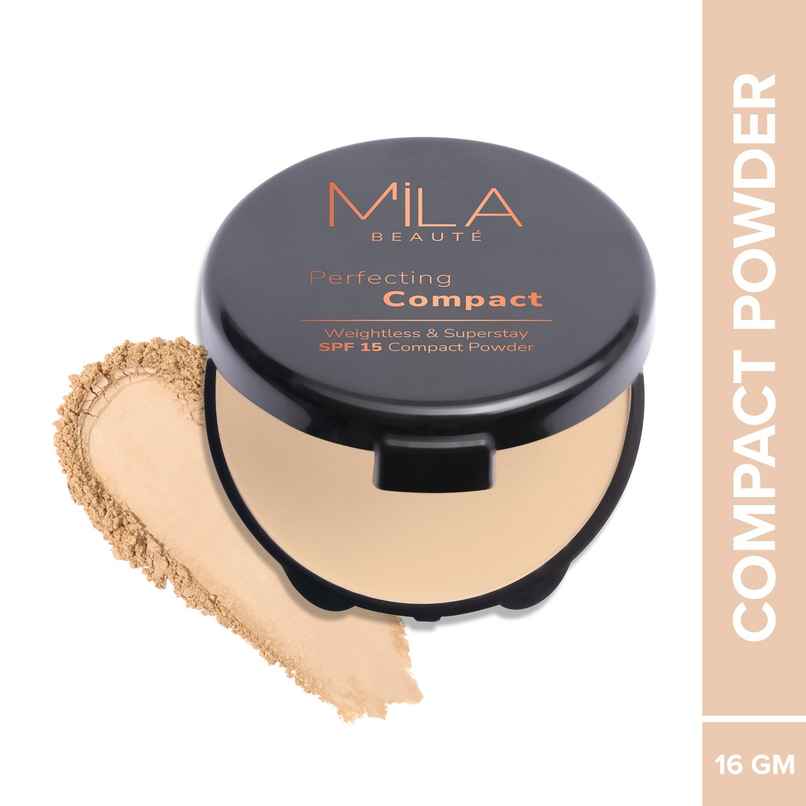 Mila Beaute Perfect Compact Powder Minimise Pores & Finelines Spf 15 203 True Beige