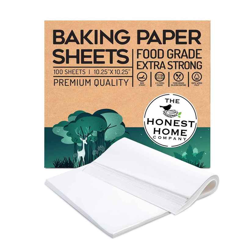 The Honest Home Company Baking Sheets Precut | 100 Sheets | 10.25 X 10.25 in The Honest Home Company Baking Sheets Precut | 100 Sheets | 10.25 X 10.25 in