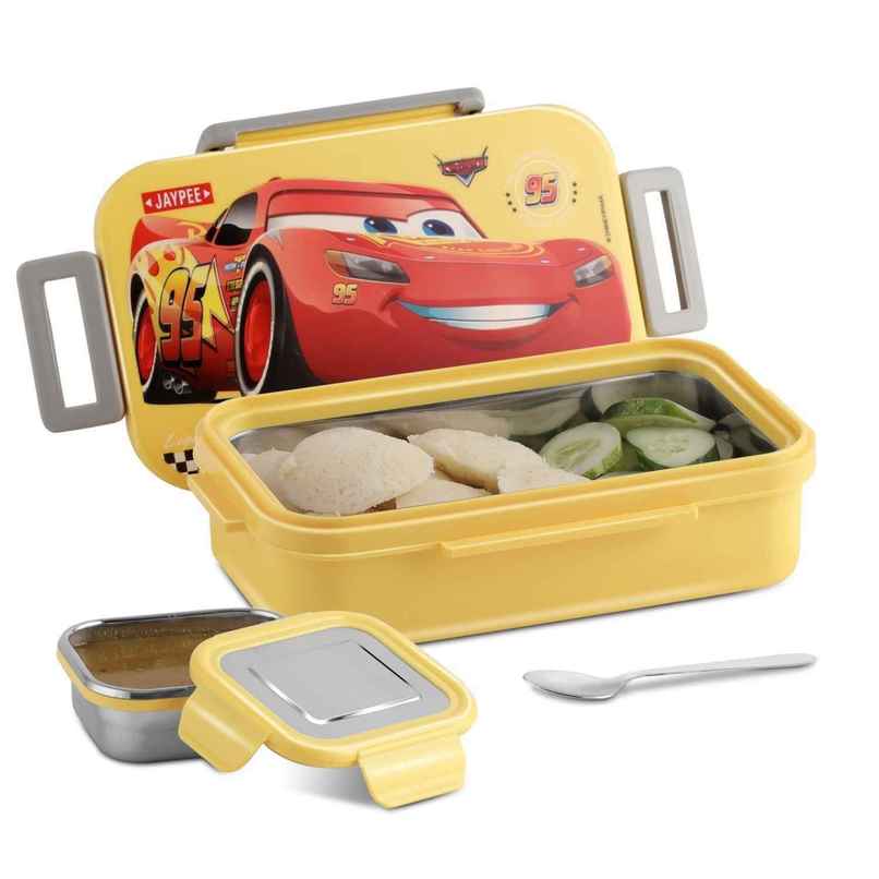 Jaypee Maxteel Jr Stainless Steel Insulated Lunch Box for School Kids, Yellow, (620+150 ml)