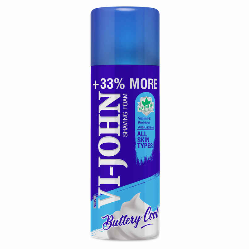 VI JOHN All Skin Shaving Foam With Vitamin E and Tea Tree Oil