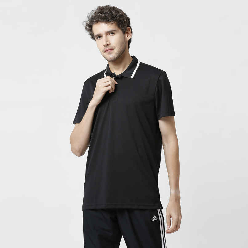Adidas Men's Solid Black Polo T-Shirt | XL | DP6034 Adidas Men's Solid Black Polo T-Shirt | XL | DP6034