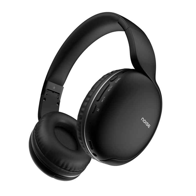 Noise Two 50Hrs Playtime Low Latency(up to 45ms) Dual Pairing BT v5.3 Headphones | Bold Black
