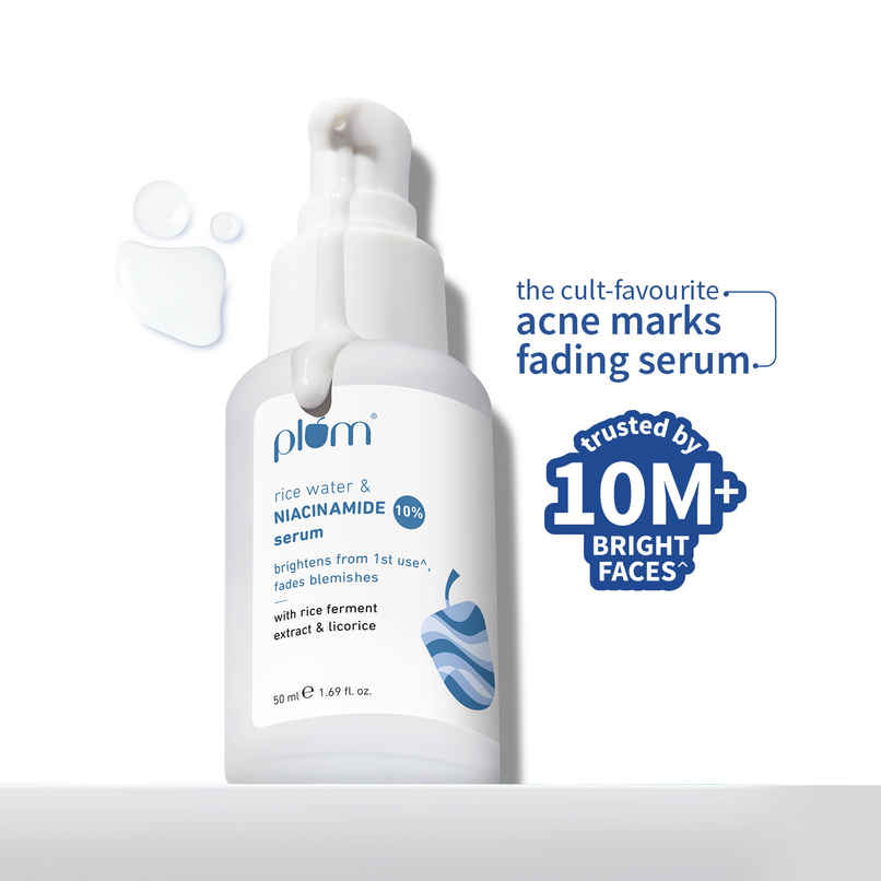 Plum 10% Niacinamide Face Serum For Clear, Bright Skin | Fades Blemishes & Acne Marks