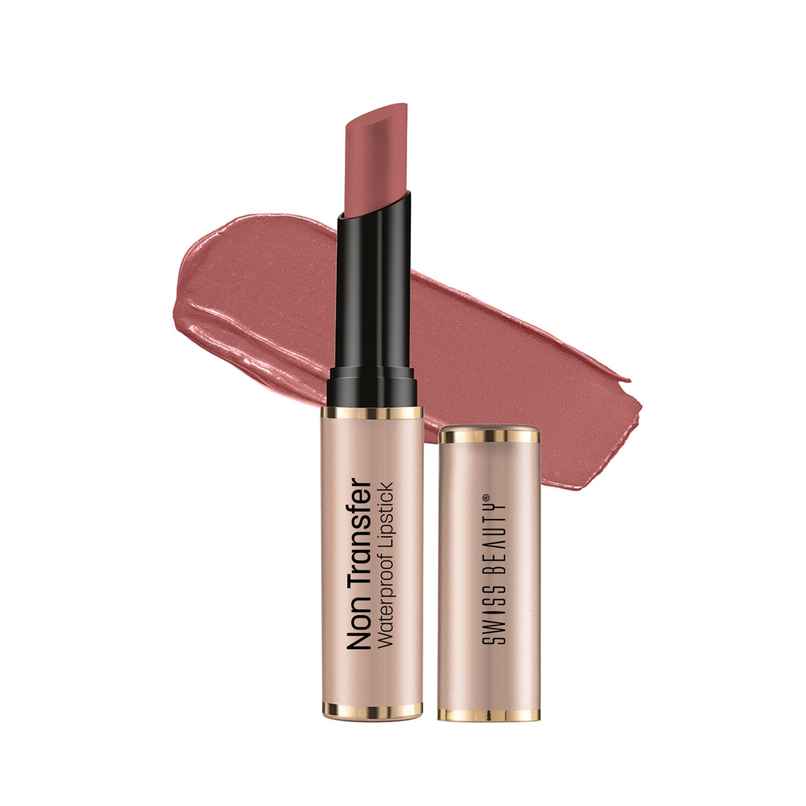 Swiss Beauty Non Transfer Waterproof Lipstick | 415 Bare