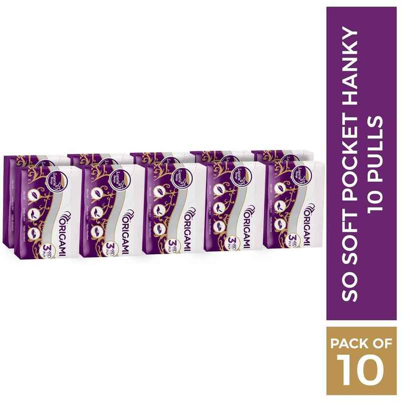 Origami 3Ply Luxuria So Soft Pocket Tissues | 10 Pulls Each | Pack of 10 Origami 3Ply Luxuria So Soft Pocket Tissues | 10 Pulls Each | Pack of 10