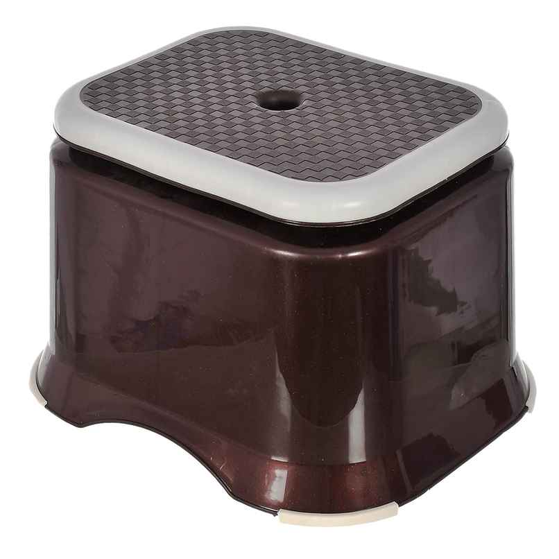 Kuber Industries ULa 10 Anti-Slip Stool for Bathroom | Kitchen | Bedroom | Toy Room (Brown)